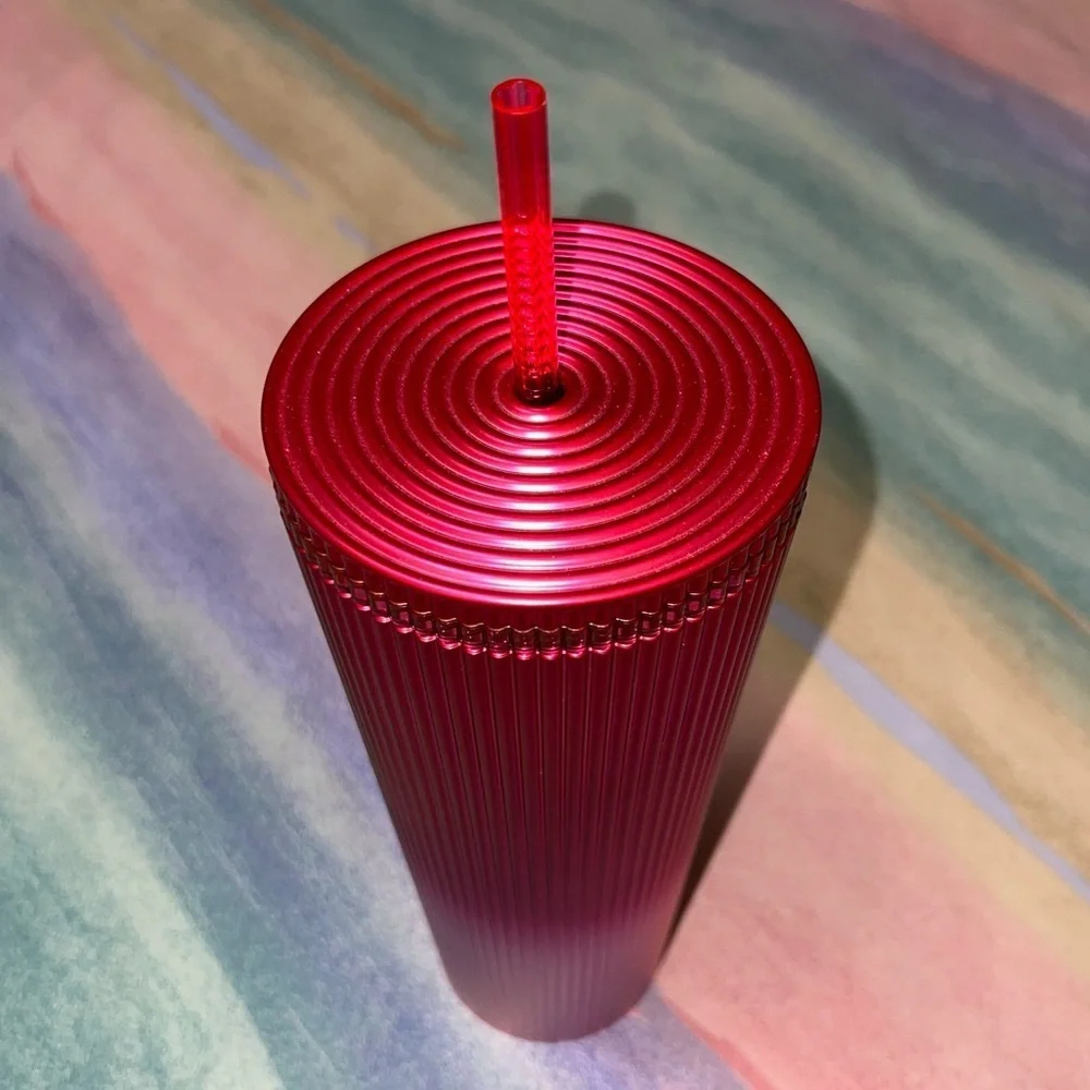 Starbucks Candy Cane Ombre Stripe Gradient Tumbler Cold Holiday 24oz